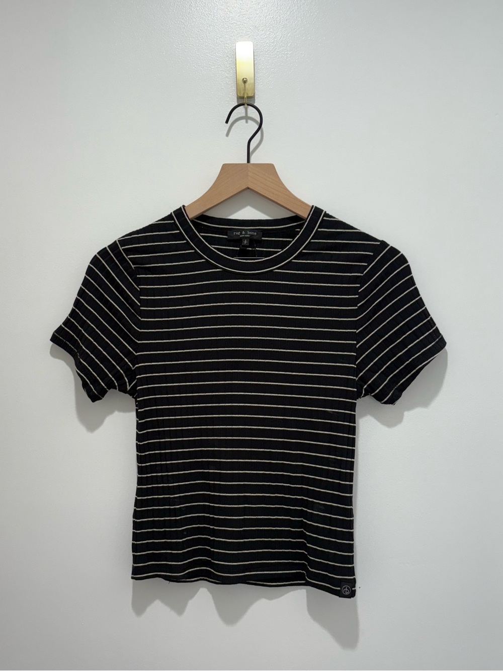 Rag & Bone Luca Stripe Ribbed Short